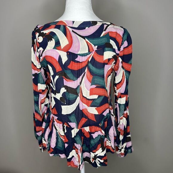 Anthropologie Maeve Cheyenne Peplum Top - Picture 3 of 5